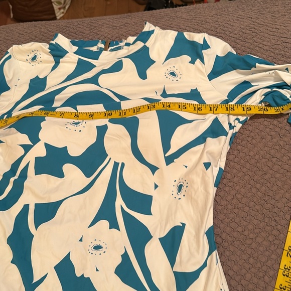 Anne Cole rash guard swimsuit with open back and high neck size 14. NWOT - Picture 7 of 12